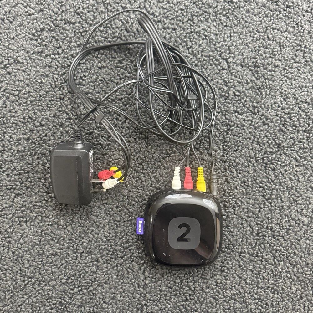 No Remote - Roku HD 2500X 2nd Generation Media Streamer w/Power Adapter AV Cable